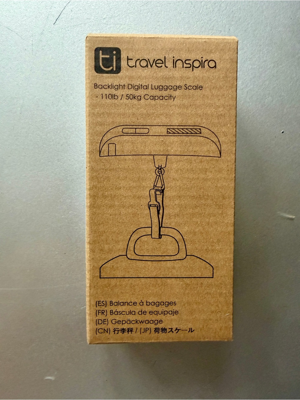 travel inspira Backlight Digital Luggage Scale - Black